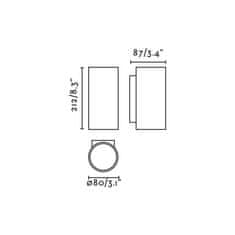 FARO Barcelona FARO KOV 2L nástenné svietidlo okrúhle, biela 2700K 14°/34°