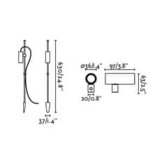 FARO Barcelona FARO CLAP 630 lampa so zápichom, čierna 6W 3000K 38st.