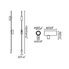 FARO Barcelona FARO CLAP 1030 lampa so zápichom, čierna 2x6W 3000K 38st.