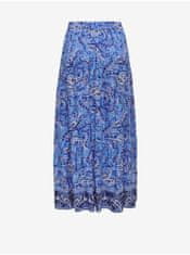 ONLY Modrá dámska vzorovaná maxi sukňa ONLY Veneda XS