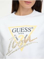 Guess Biela dámska mikina Guess Icon Sweatshirt M