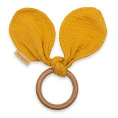 NEW BABY Kúsok s listami New Baby Ears mustard 