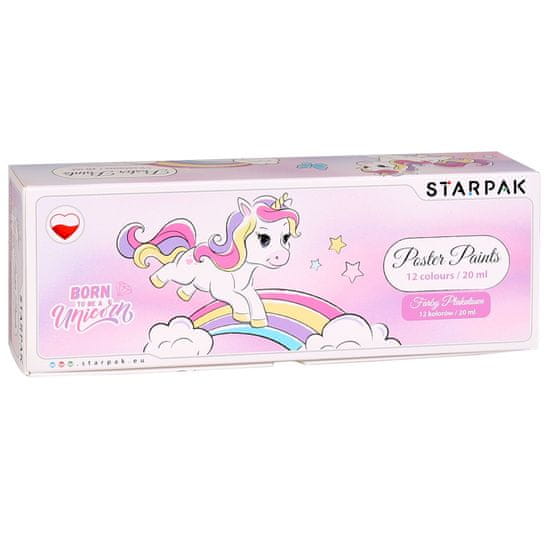 STARPAK Plagátové farby Unicorn 12 farieb 20ml Univerzálny