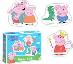 Dodo Toys Puzzle Prasiatko Peppa: Rodina 3v1 (2,3,4 dielikov)