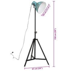 Vidaxl Podlahová lampa 25 W šmuhovaná modrá 61x61x90/150 cm E27