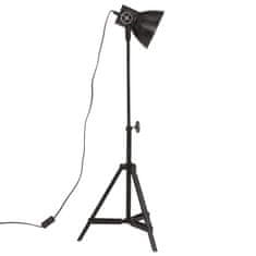 Vidaxl Podlahová lampa 25 W čierna 35x35x65/95 cm E27