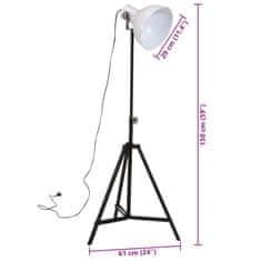 Vidaxl Podlahová lampa 25 W biela 61x61x90/150 cm E27