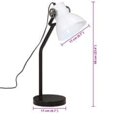 Vidaxl Stolová lampa 25 W biela 17x17x60 cm E27