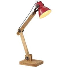 Vidaxl Stolová lampa 25 W šmuhovaná červená 23x18x96 cm E27