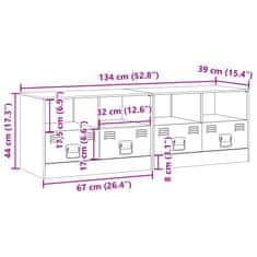 Vidaxl TV skrinky 2 ks ružové 67x39x44 cm oceľ