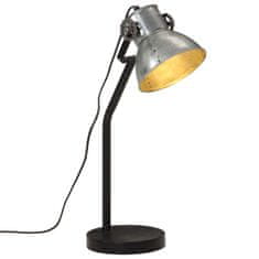 Vidaxl Stolová lampa 25 W starožitná strieborná 17x17x60 cm E27