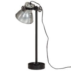 Vidaxl Stolová lampa 25 W starožitná strieborná 15x15x55 cm E27