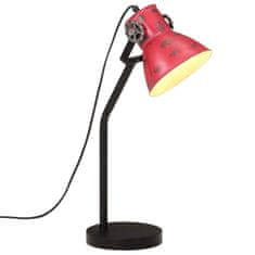 Vidaxl Stolová lampa 25 W šmuhovaná červená 17x17x60 cm E27