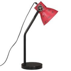 Vidaxl Stolová lampa 25 W šmuhovaná červená 17x17x60 cm E27