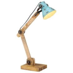 Vidaxl Stolová lampa 25 W šmuhovaná modrá 23x18x96 cm E27