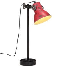 Vidaxl Stolová lampa 25 W šmuhovaná červená 15x15x55 cm E27