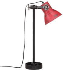 Vidaxl Stolová lampa 25 W šmuhovaná červená 15x15x55 cm E27