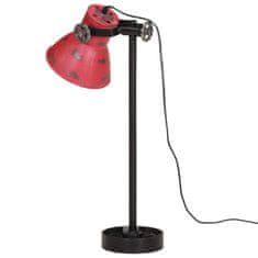 Vidaxl Stolová lampa 25 W šmuhovaná červená 15x15x55 cm E27