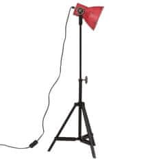 Vidaxl Podlahová lampa 25 W šmuhovaná červená 35x35x65/95 cm E27