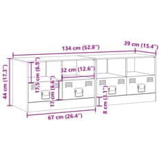 Vidaxl TV skrinky 2 ks antracitové 67x39x44 cm oceľ