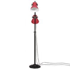 Vidaxl Podlahová lampa 25 W šmuhovaná červená 25x25x90/160 cm E27