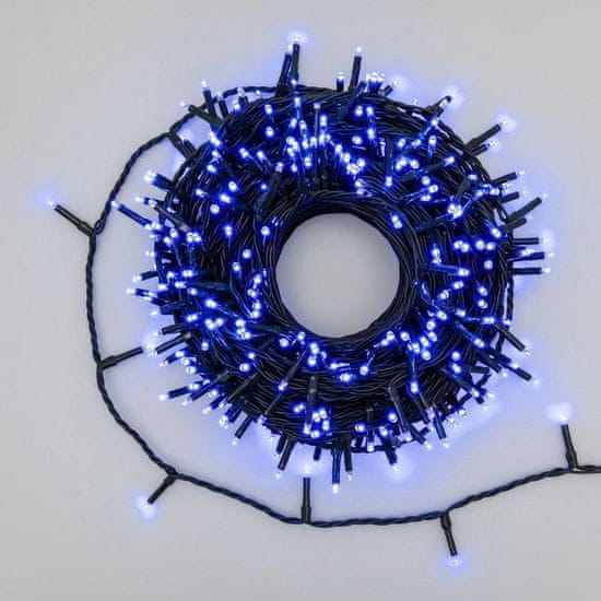 Xmas King XmasKing LED reťaz 25,7m 360 LED 30V vonkajšie, 8 programov plus časovač, modrá