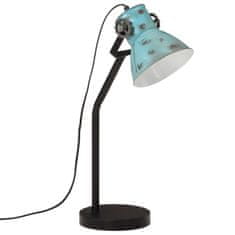 Petromila vidaXL Stolová lampa 25 W šmuhovaná modrá 17x17x60 cm E27