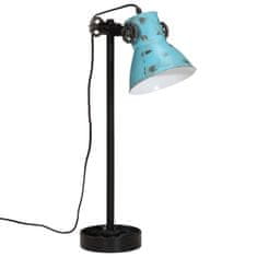 Petromila vidaXL Stolová lampa 25 W šmuhovaná modrá 15x15x55 cm E27