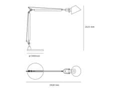 Artemide Artemide Tolomeo XXL s fixným uchytením - LED 1535150A