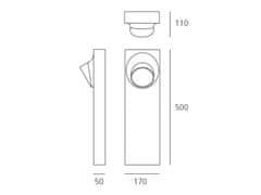 Artemide Artemide Ciclope stojaca lampa 50 Monolaterale antracitová šedá T081020