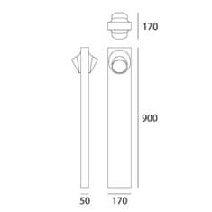 Artemide Artemide Ciclope stojaca lampa 90 Bilaterale antracitová šedá T081420