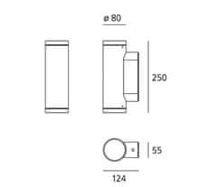 Artemide Artemide Calumet 8 nástenné 7,8d 3000K T41911NW00