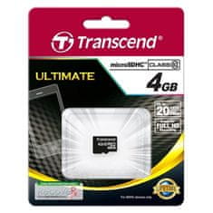 Transcend Pamäťová karta 4GB MicroSDHC Class 10