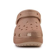 Crocs Dreváky hnedá 39 EU Classic Platform Glitter Clog