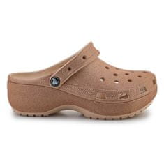 Crocs Dreváky hnedá 34 EU Classic Platform Glitter Clog