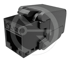 Solarix Samorezný keystone Solarix CAT6 UTP SXKJ-6-UTP-BK-SA CL a 4PPoE 