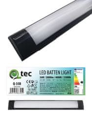 HADEX Lineárne svietidlo LED 36W 1200x75x25mm denné biele, čierna farba, QTEC