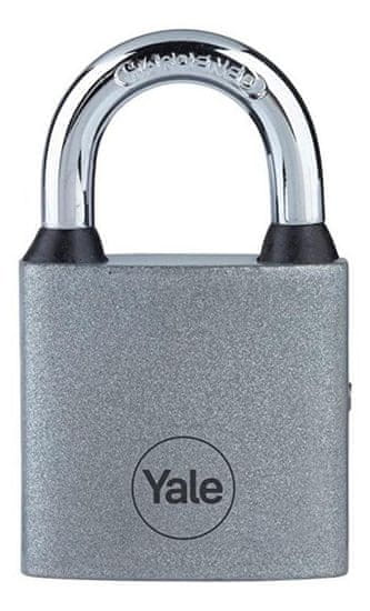 Yale Zámok Yale Y111S/50/125/1, visiaci, železný, strieborný, 50 mm, 3 kľúče