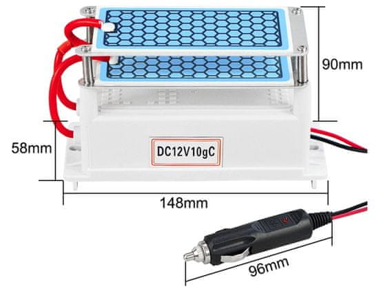 SOL OPTIMUS GO12 generátor ozónu do auta 10G