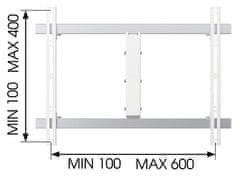 Vogels LCD rameno Vogel´s W52081, 40-65", 2 kĺby, biele