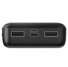 HAMA powerbanka Eco Power 10, 10000 mAh, 2 A, 2 výstupy: 2x USB-A, vstup micro USB/USB-C, čierna