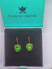 Flor de Cristal Náušnice Cintia zelená