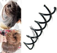 For Fun & Home Skrutkovacie sponky do vlasov SPIN PINS na rýchle zapletanie, čierne, 2 kusy