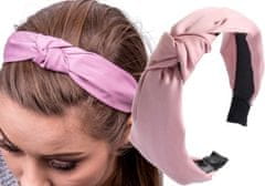 For Fun & Home Široký saténový turban do vlasov, výška 16 cm, šírka 3,5 cm