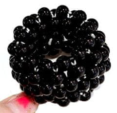 For Fun & Home Elastická perleťová gumička do vlasov, biela/čierna/zlatá, 4 cm x 2,5 cm