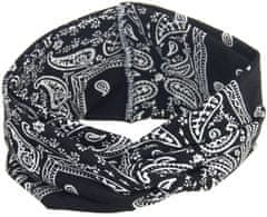 For Fun & Home Veľká mäkká dámska gumička do vlasov BANDAMKA turban uzol boho, elastická a elastická, obvod 46-54 cm, šírka 8,5 cm