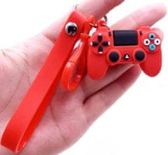 Camerazar Prívesok na kľúče PlayS bag, červená farba, syntetický materiál a zliatina neušľachtilých kovov, 32x47 mm