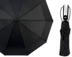 Camerazar Automatický skladací dáždnik Parasol Black Elegantný, čierny, s UV ochranou, 114 cm