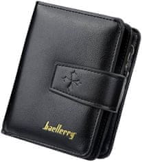 Camerazar Pánska elegantná kožená peňaženka so zapínaním čierna