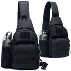 Camerazar Taktický vojenský batoh SURVIVAL, vodotesný nylon 600D, so systémom MOLLE/PALS, 24x20x8 cm